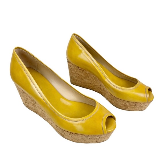 Jimmy Choo Mustard Yellow Pumps - Picture 2 of 8